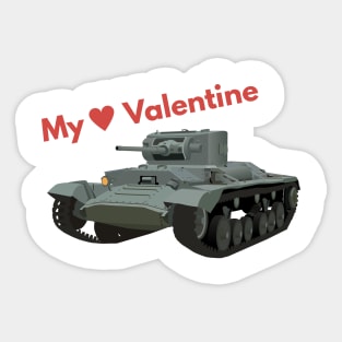 My Valentine British WW2 Tank Sticker